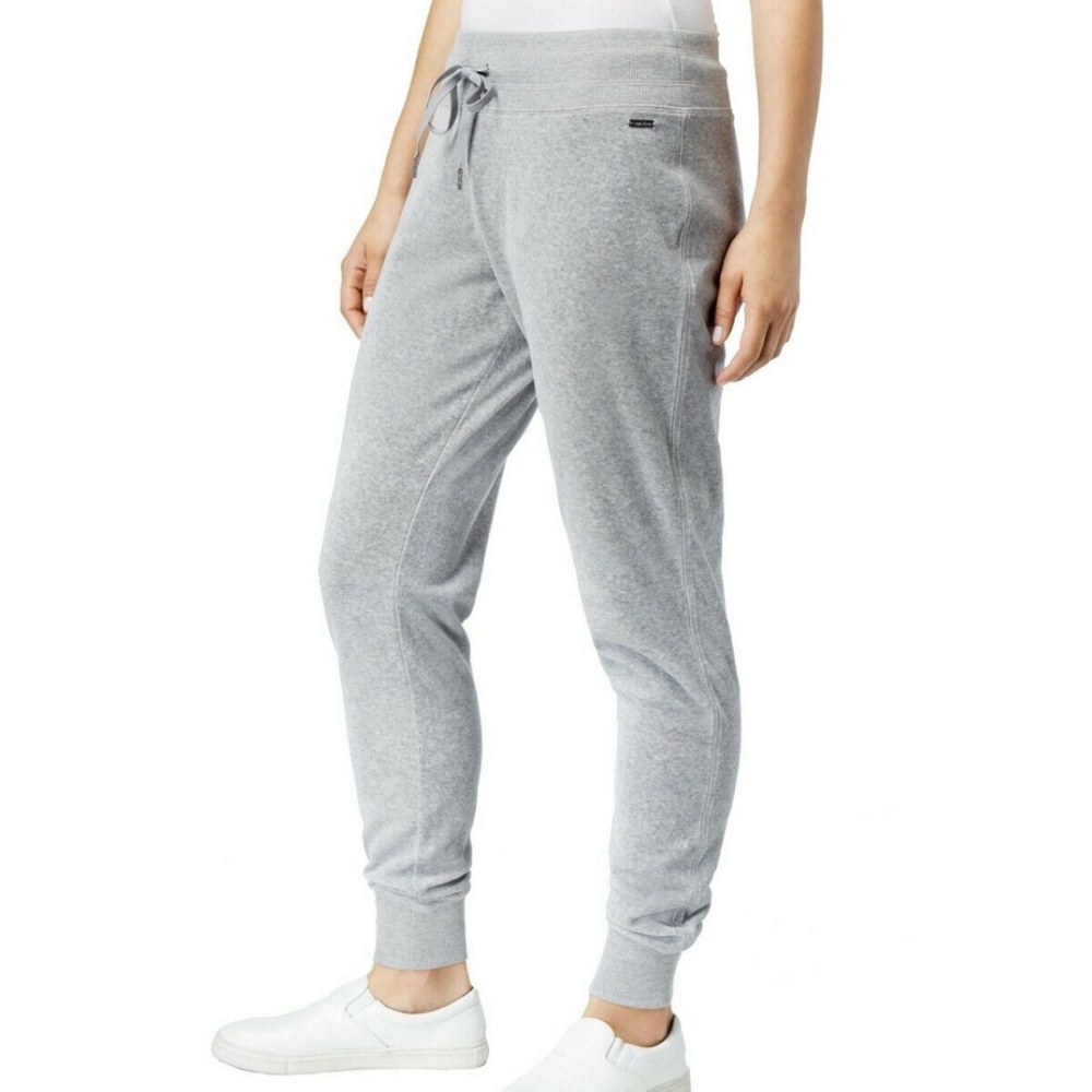 Calvin Klein Velour Drawstring-Waist Joggers Sweat